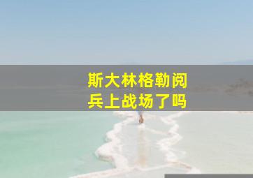 斯大林格勒阅兵上战场了吗