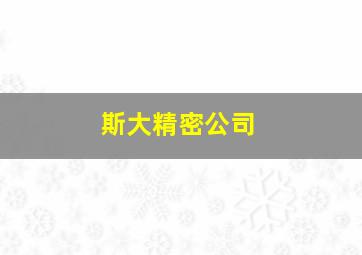 斯大精密公司