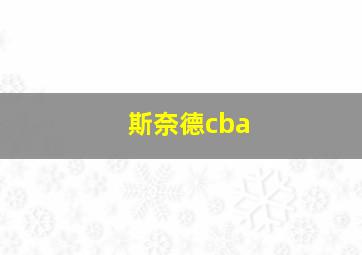 斯奈德cba