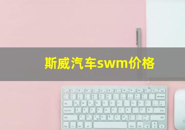 斯威汽车swm价格