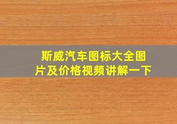 斯威汽车图标大全图片及价格视频讲解一下