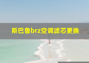 斯巴鲁brz空调滤芯更换