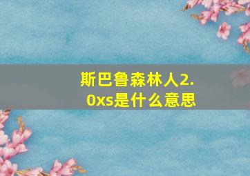 斯巴鲁森林人2.0xs是什么意思