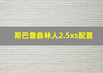 斯巴鲁森林人2.5xs配置