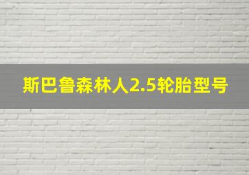 斯巴鲁森林人2.5轮胎型号