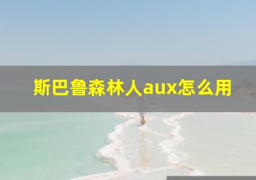 斯巴鲁森林人aux怎么用