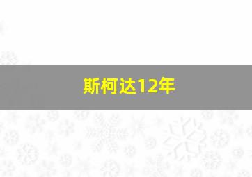 斯柯达12年