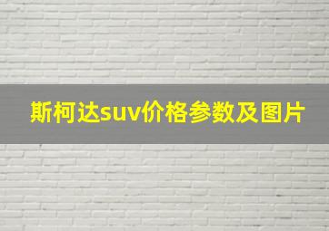 斯柯达suv价格参数及图片