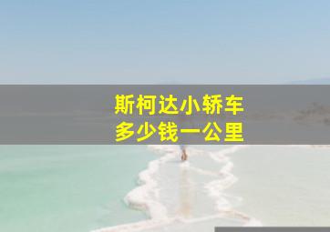 斯柯达小轿车多少钱一公里