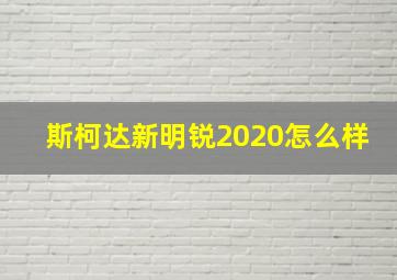 斯柯达新明锐2020怎么样