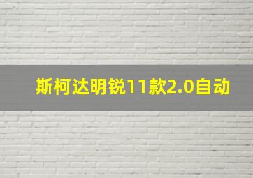 斯柯达明锐11款2.0自动