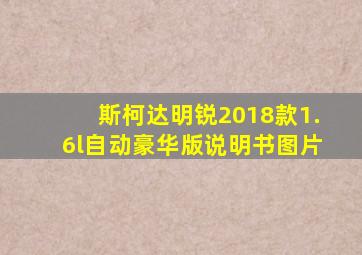 斯柯达明锐2018款1.6l自动豪华版说明书图片