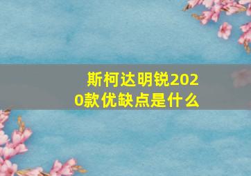 斯柯达明锐2020款优缺点是什么