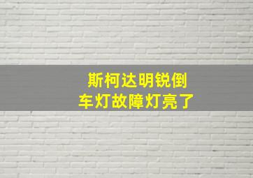 斯柯达明锐倒车灯故障灯亮了