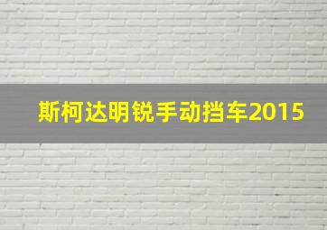 斯柯达明锐手动挡车2015