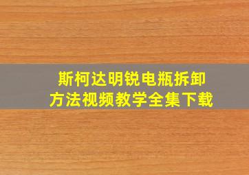 斯柯达明锐电瓶拆卸方法视频教学全集下载