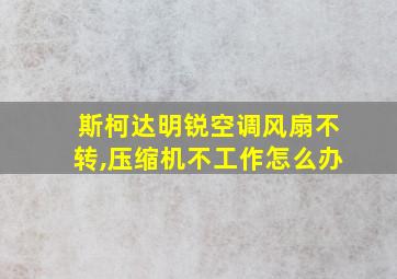 斯柯达明锐空调风扇不转,压缩机不工作怎么办