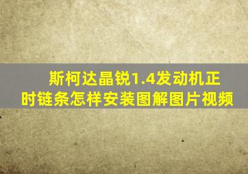 斯柯达晶锐1.4发动机正时链条怎样安装图解图片视频