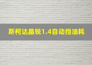 斯柯达晶锐1.4自动挡油耗