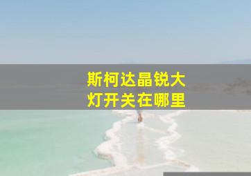 斯柯达晶锐大灯开关在哪里