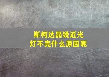 斯柯达晶锐近光灯不亮什么原因呢