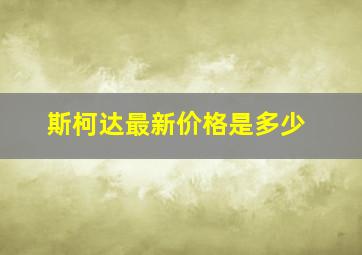 斯柯达最新价格是多少