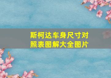 斯柯达车身尺寸对照表图解大全图片