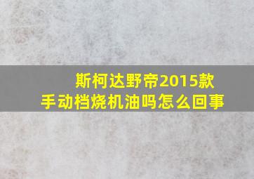 斯柯达野帝2015款手动档烧机油吗怎么回事