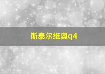 斯泰尔维奥q4