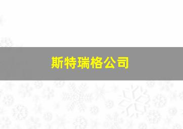 斯特瑞格公司