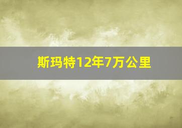 斯玛特12年7万公里