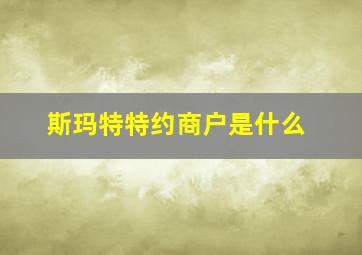 斯玛特特约商户是什么