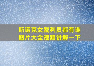 斯诺克女裁判员都有谁图片大全视频讲解一下