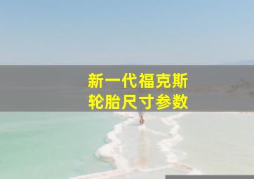 新一代福克斯轮胎尺寸参数