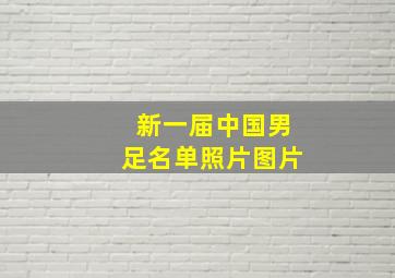 新一届中国男足名单照片图片