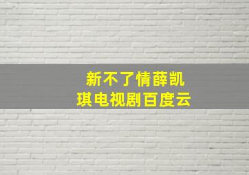 新不了情薛凯琪电视剧百度云