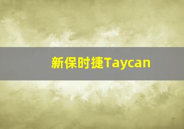 新保时捷Taycan