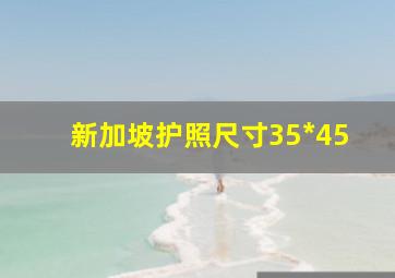 新加坡护照尺寸35*45