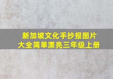 新加坡文化手抄报图片大全简单漂亮三年级上册