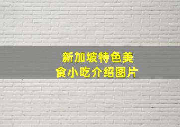 新加坡特色美食小吃介绍图片