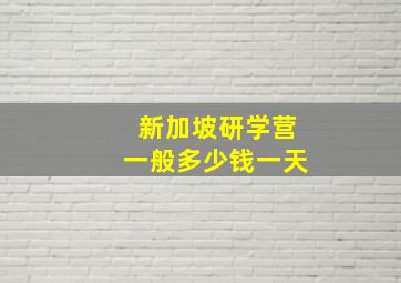 新加坡研学营一般多少钱一天