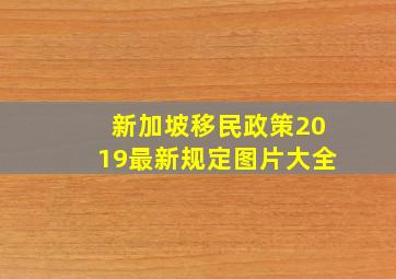 新加坡移民政策2019最新规定图片大全