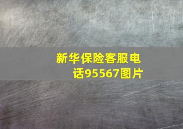 新华保险客服电话95567图片