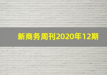 新商务周刊2020年12期