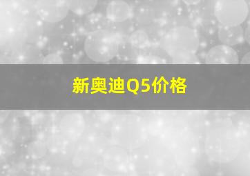 新奥迪Q5价格