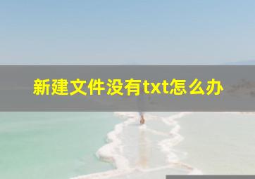 新建文件没有txt怎么办