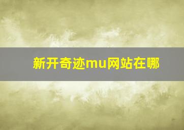 新开奇迹mu网站在哪