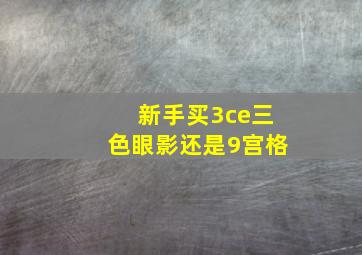 新手买3ce三色眼影还是9宫格