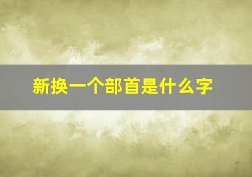 新换一个部首是什么字