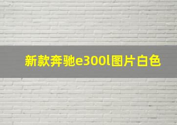 新款奔驰e300l图片白色